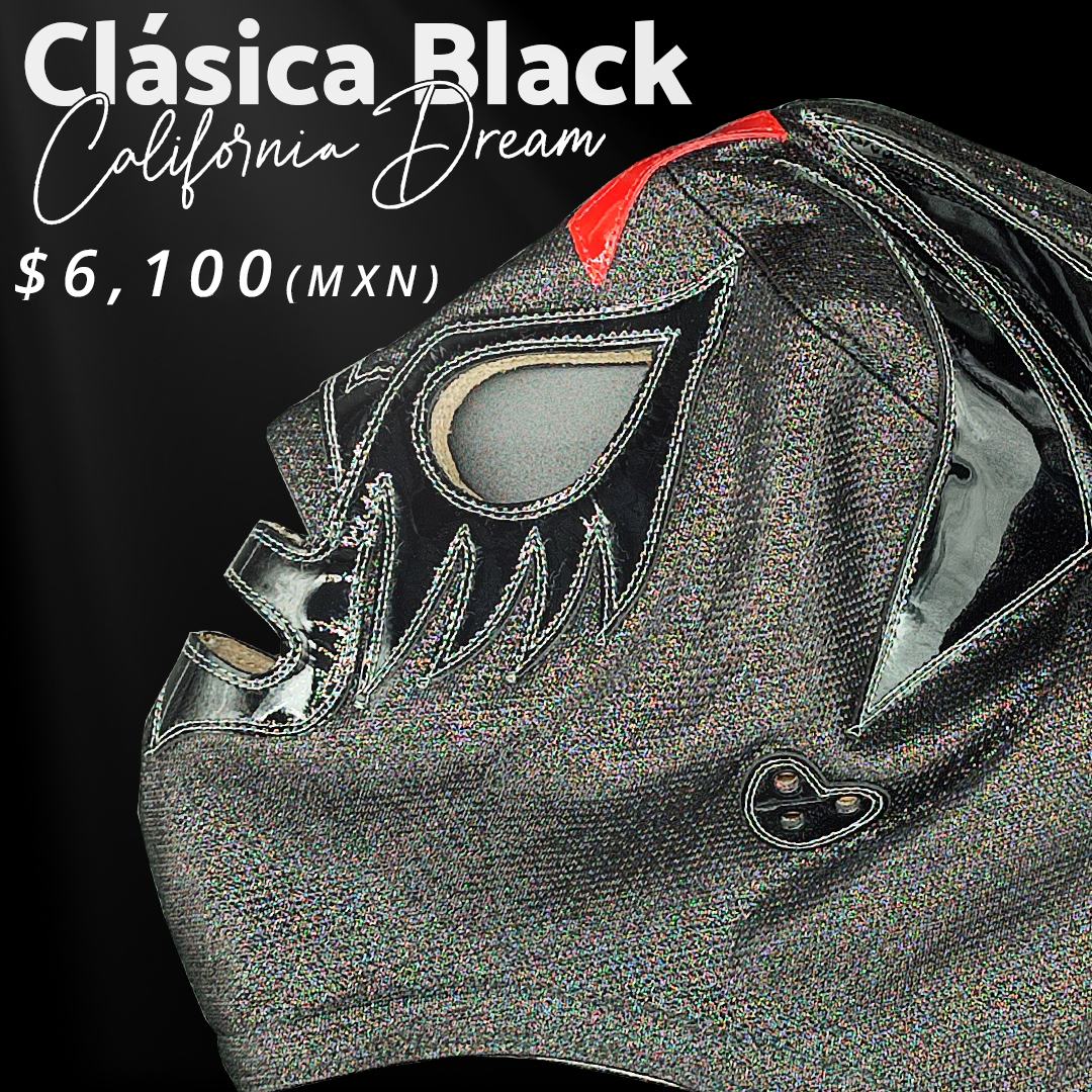 Pre-Venta Máscara Modelo Clásica Black Antifaz Negro "California Dream Collection" (Profesional)