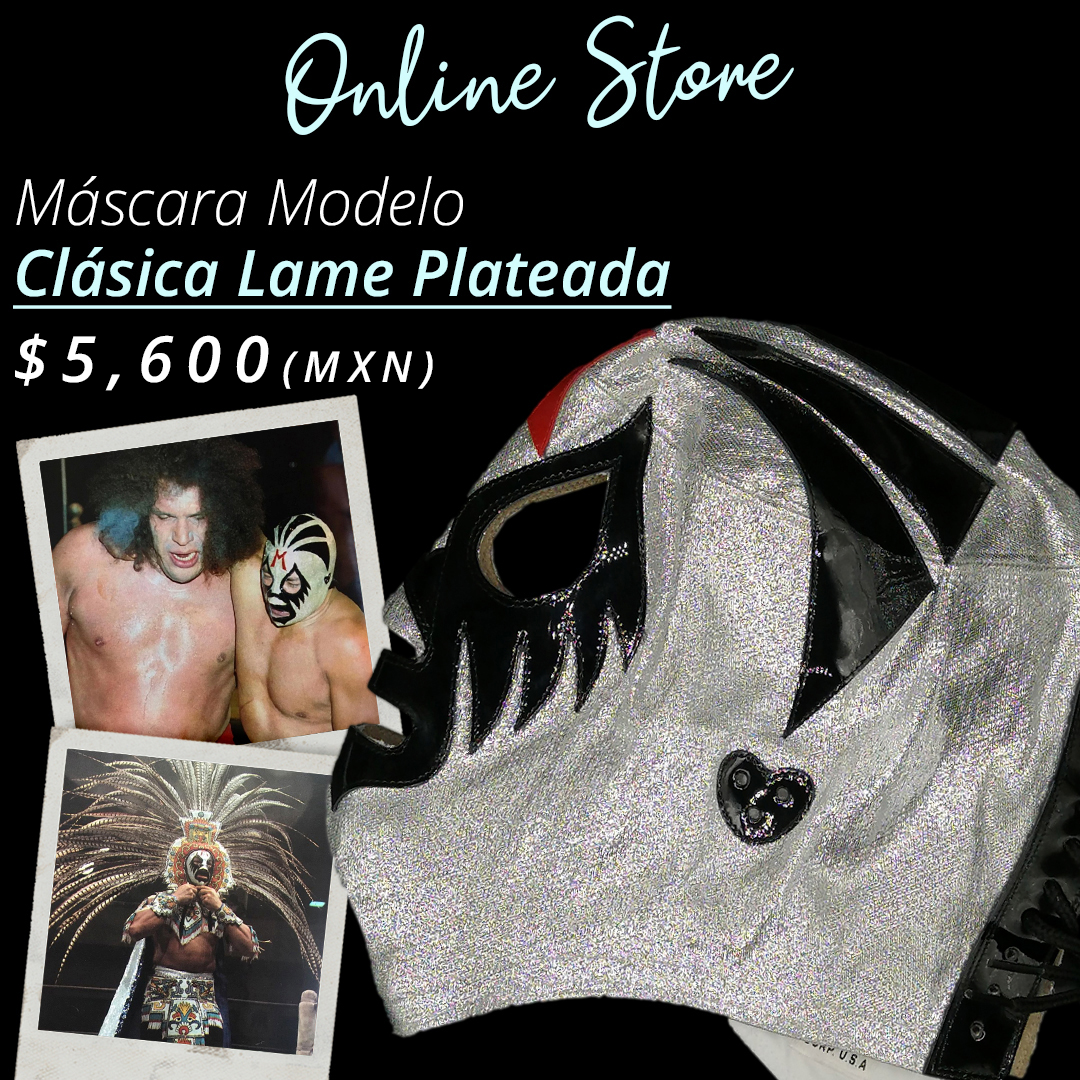 Pre-Venta Máscara Modelo Clásica Plateada Lame Japonés (Profesional)