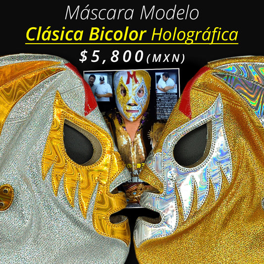 Máscara Modelo Clásica Bicolor Holográfica (Profesional)