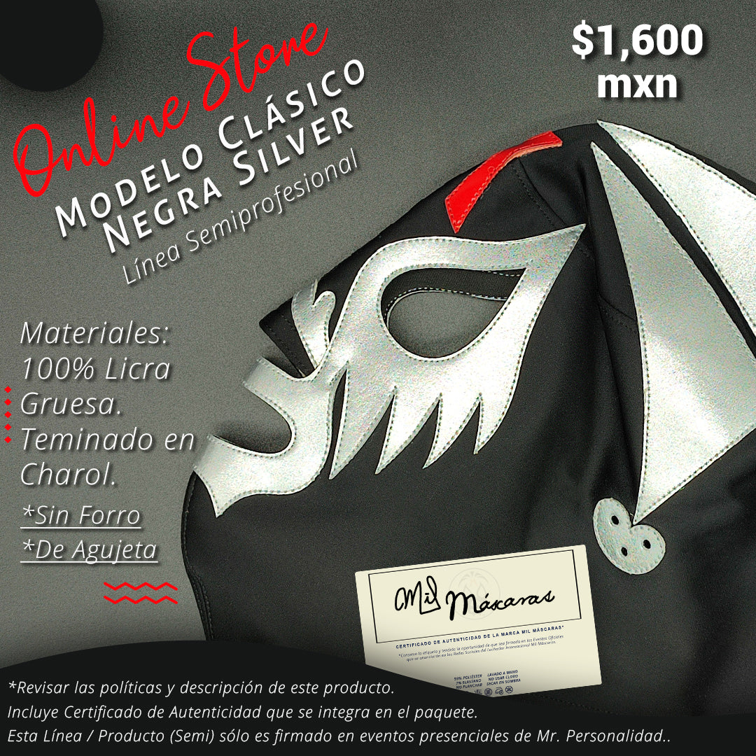 Classic Black Silver Model Mask (Semi-Professional Line)