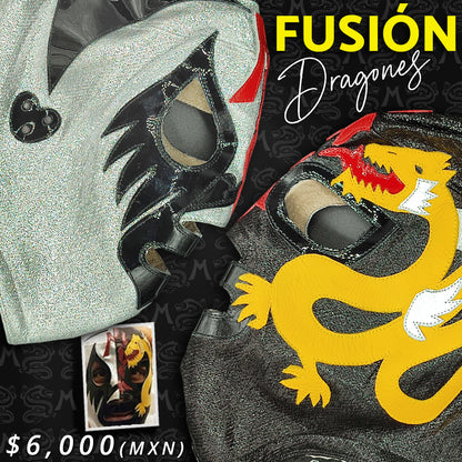 Pre-Venta Máscara Colección Champion "Fusión Dragones" (Profesional)