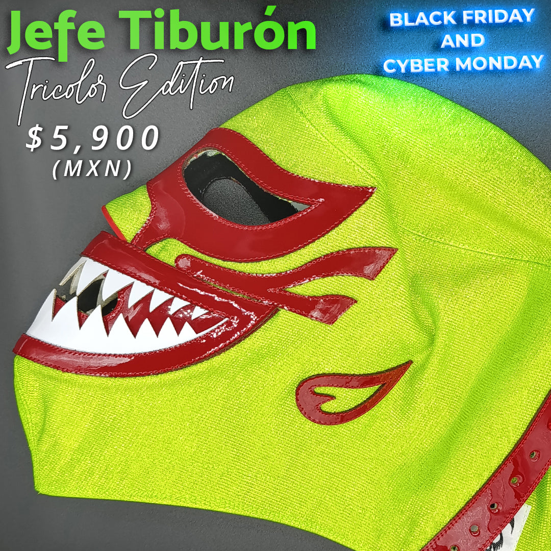 🇲🇽Máscara Jefe Tiburón Tricolor (Profesional)🇲🇽