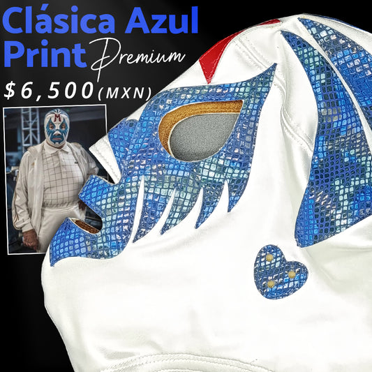 Máscara Modelo Clásica Azul Print Premium (Profesional)