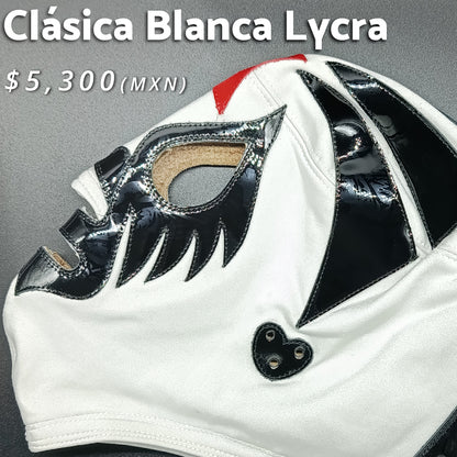 Máscara Modelo Clásico Blanca en Lycra (Profesional)