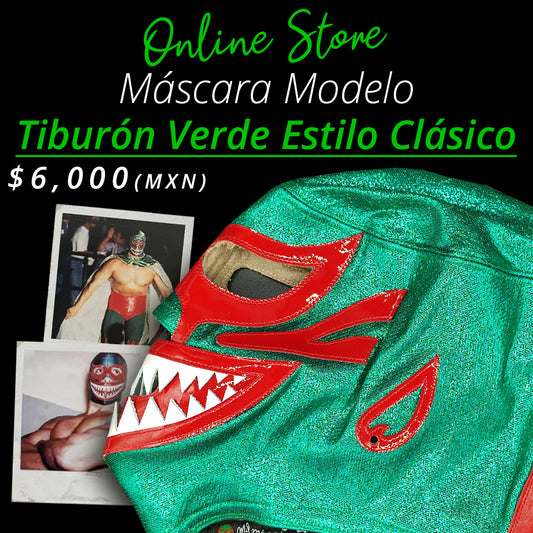 Mask Model Green Megalodon Traditional Style (Professional)