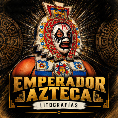 Litografía Premium "Emperador Azteca" (Firmadas)