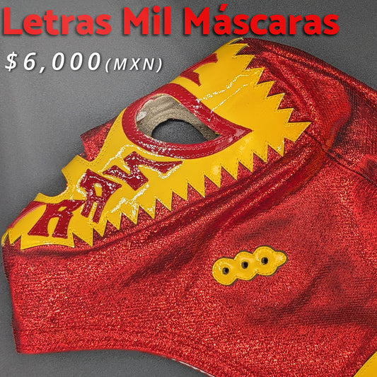 Pre-Venta Máscara Modelo Letras Mil Máscaras (Profesional)