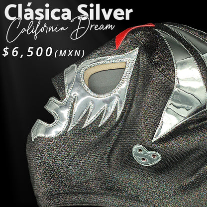 Pre-Venta Máscara Modelo Clásica Black Antifaz Plata "California Dream Collection" (Profesional)