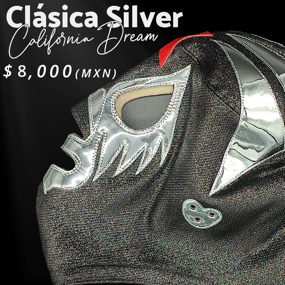 Pre-Venta Máscara Modelo Clásica Black Antifaz Plata (Profesional)