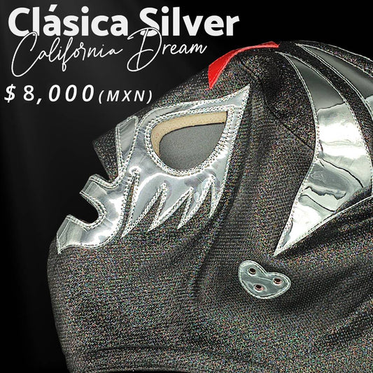 Pre-Venta Máscara Modelo Clásica Black Antifaz Plata (Profesional)
