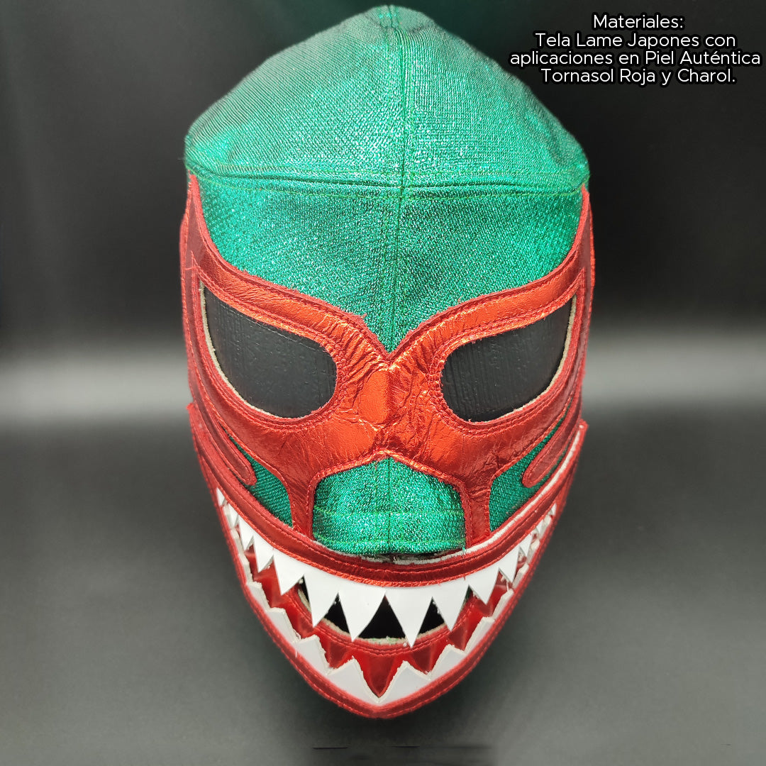 Máscara Megalodón en Piel Tornasol de Lujo (Profesional)