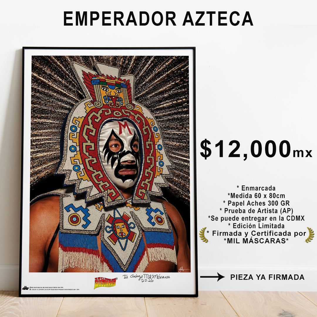 Litografía Premium "Emperador Azteca" (Firmadas)