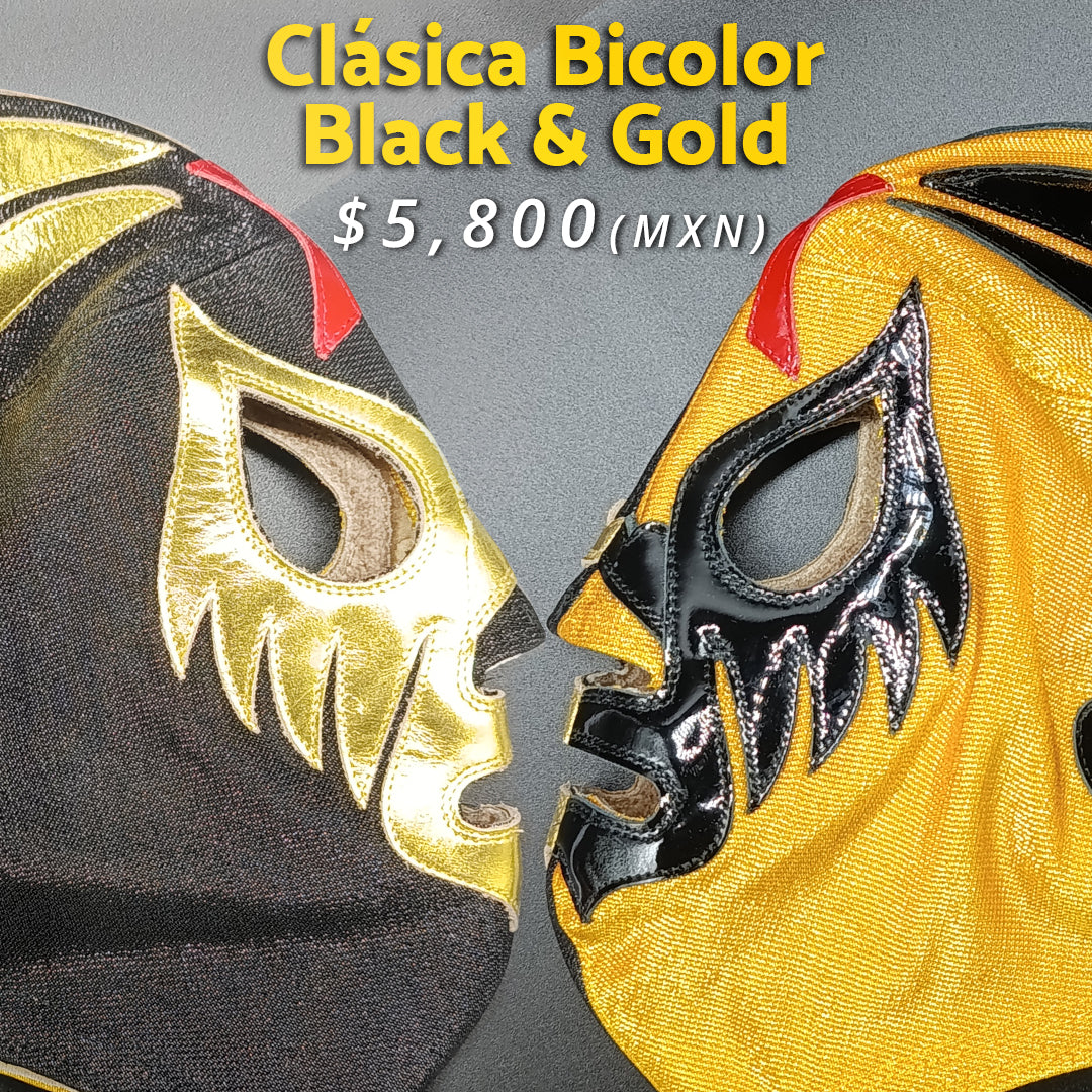 Mask Model Classic Bicolor Black and Gold (Professional)