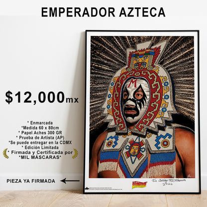 Litografía Premium "Emperador Azteca" (Firmadas)