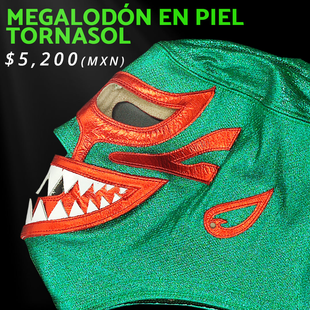 Nueva Máscara Megalodón en Piel Tornasol de Lujo (Profesional)