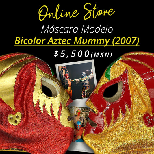 Pre-Venta Máscara Modelo Clásica Bicolor Momia Azteca (Profesional)