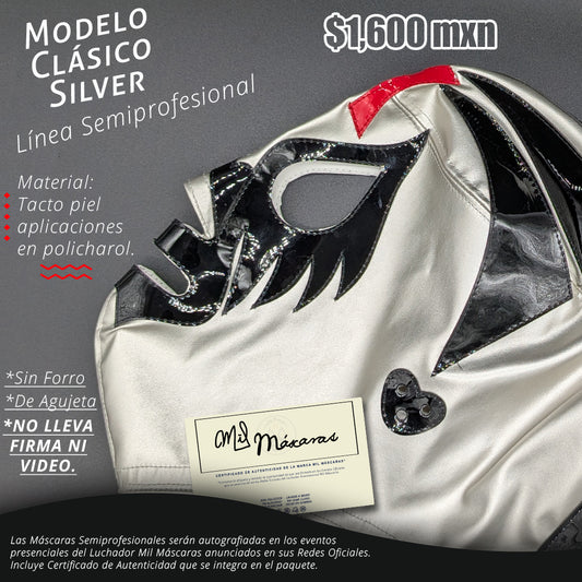 Máscara Modelo Clásica Silver (Línea Semiprofesional)