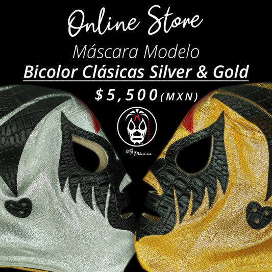 Classic Bicolor Gold and Silver Model Mask (Professional)