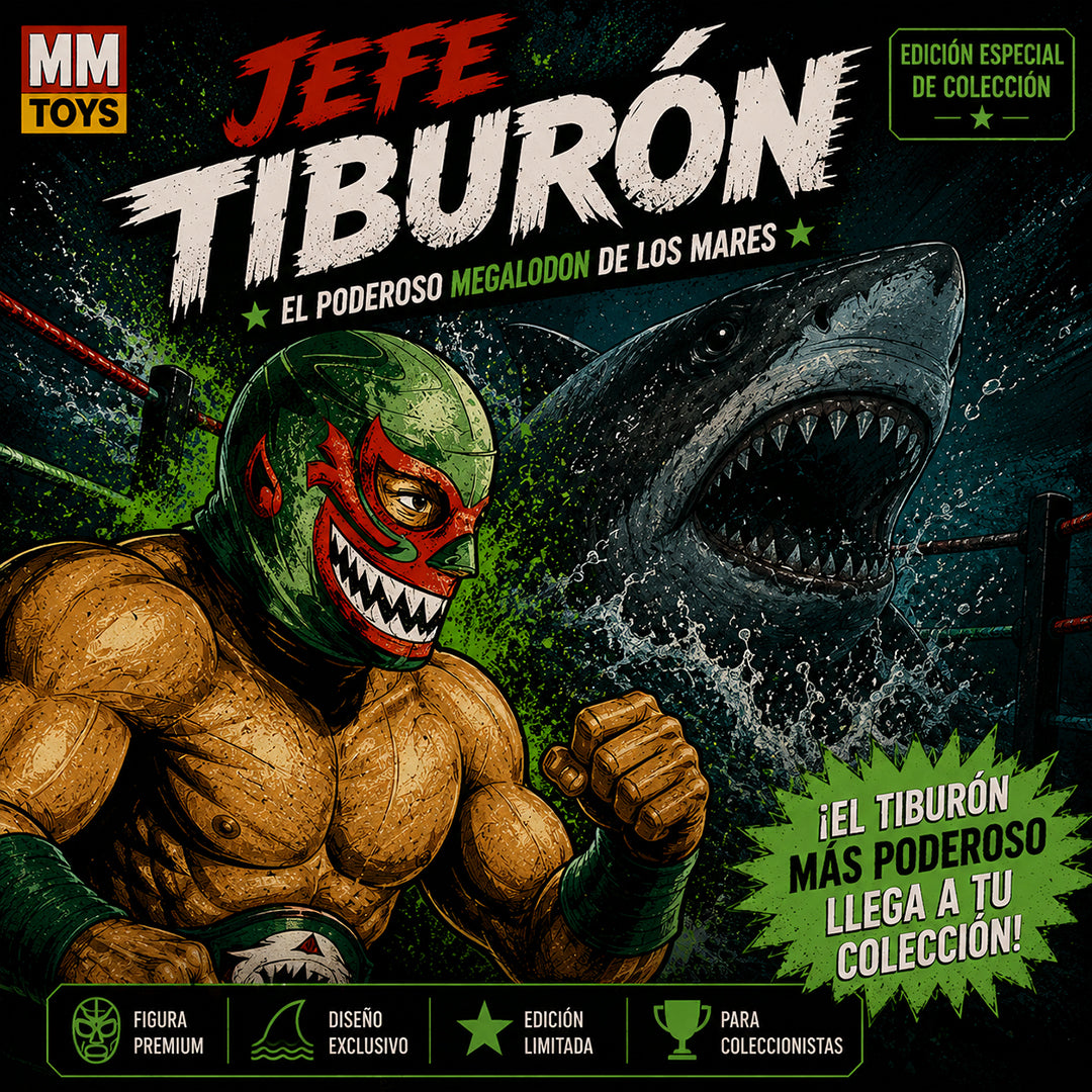 Pre-Venta Limited Edition Art Toy Mil Máscaras Jefe Tiburón