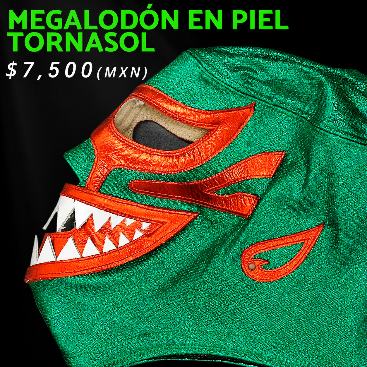 Pre-Sale Mask Model Green Megalodon Luxury Red Tornasol (Professional) 