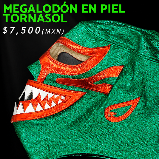 Pre-Venta Máscara Megalodón en Piel Tornasol de Lujo (Profesional)