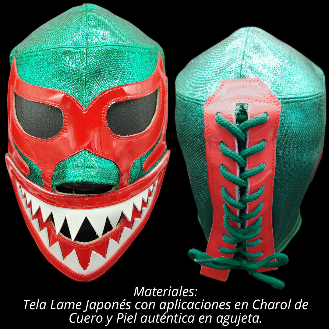 Pre-Venta Máscara Megalodón Verde Estilo Tradicional (Profesional)