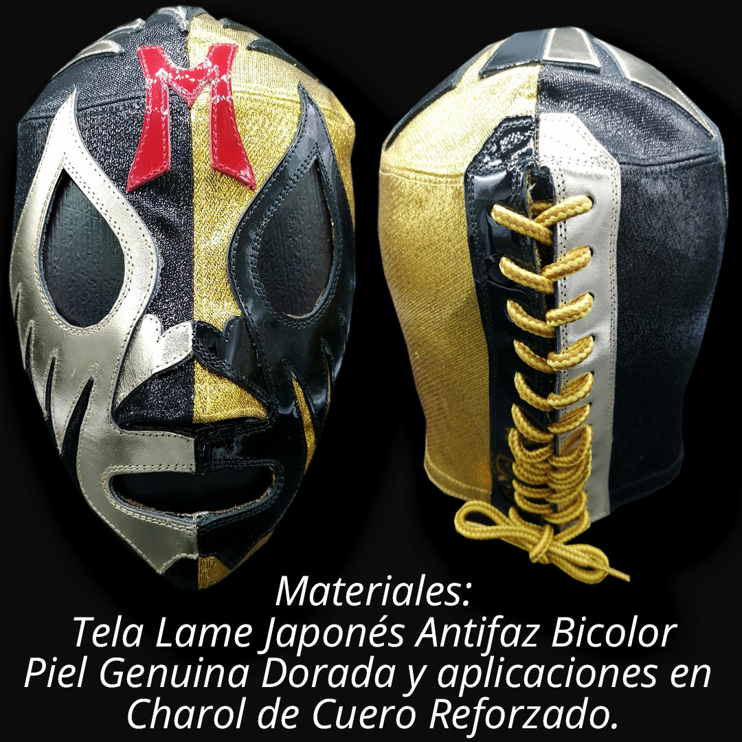 Pre-Sale Mask Model Classic Bicolor Black and Gold (Professional)